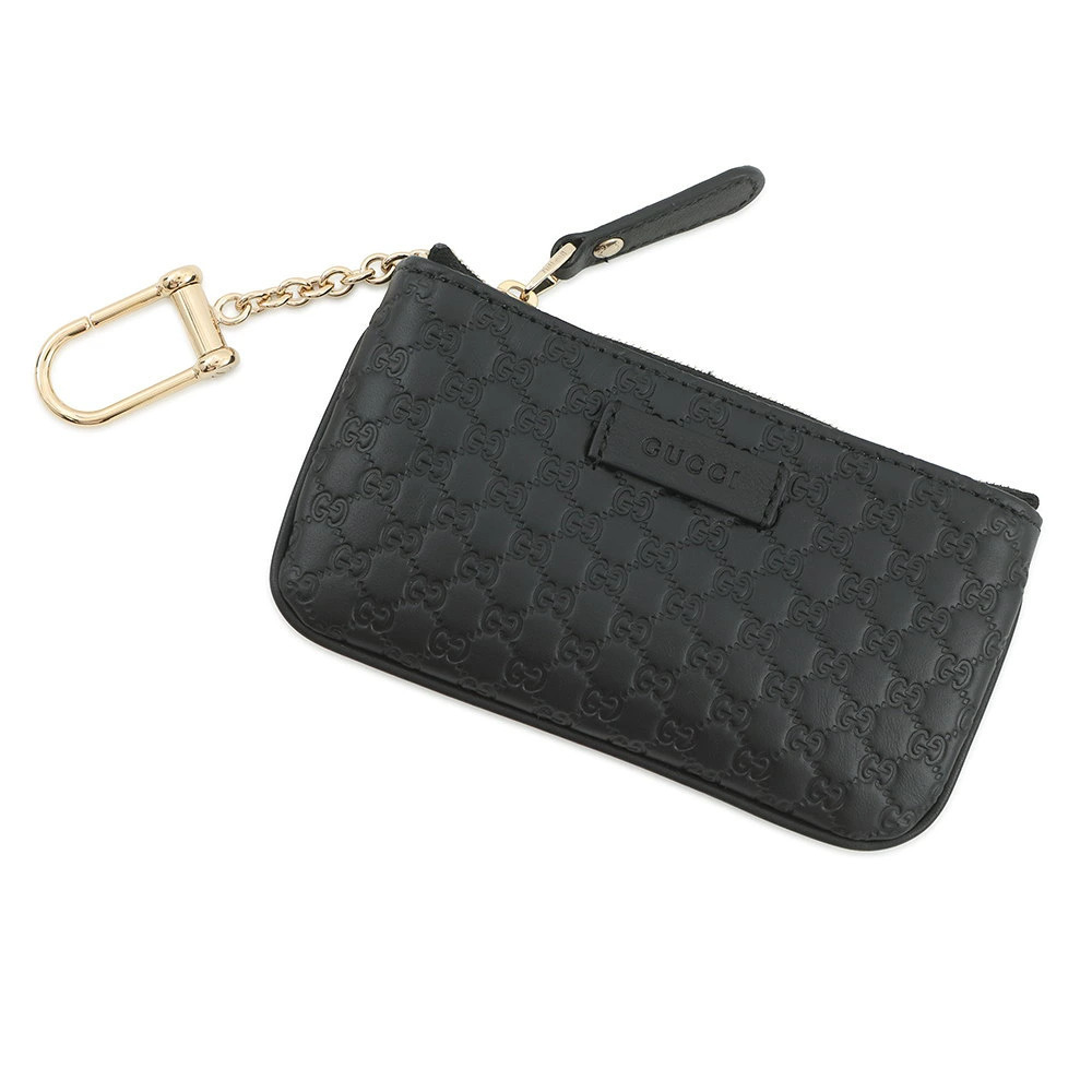 Gucci Key Case Wallet Microguccissima Leather Coin Black